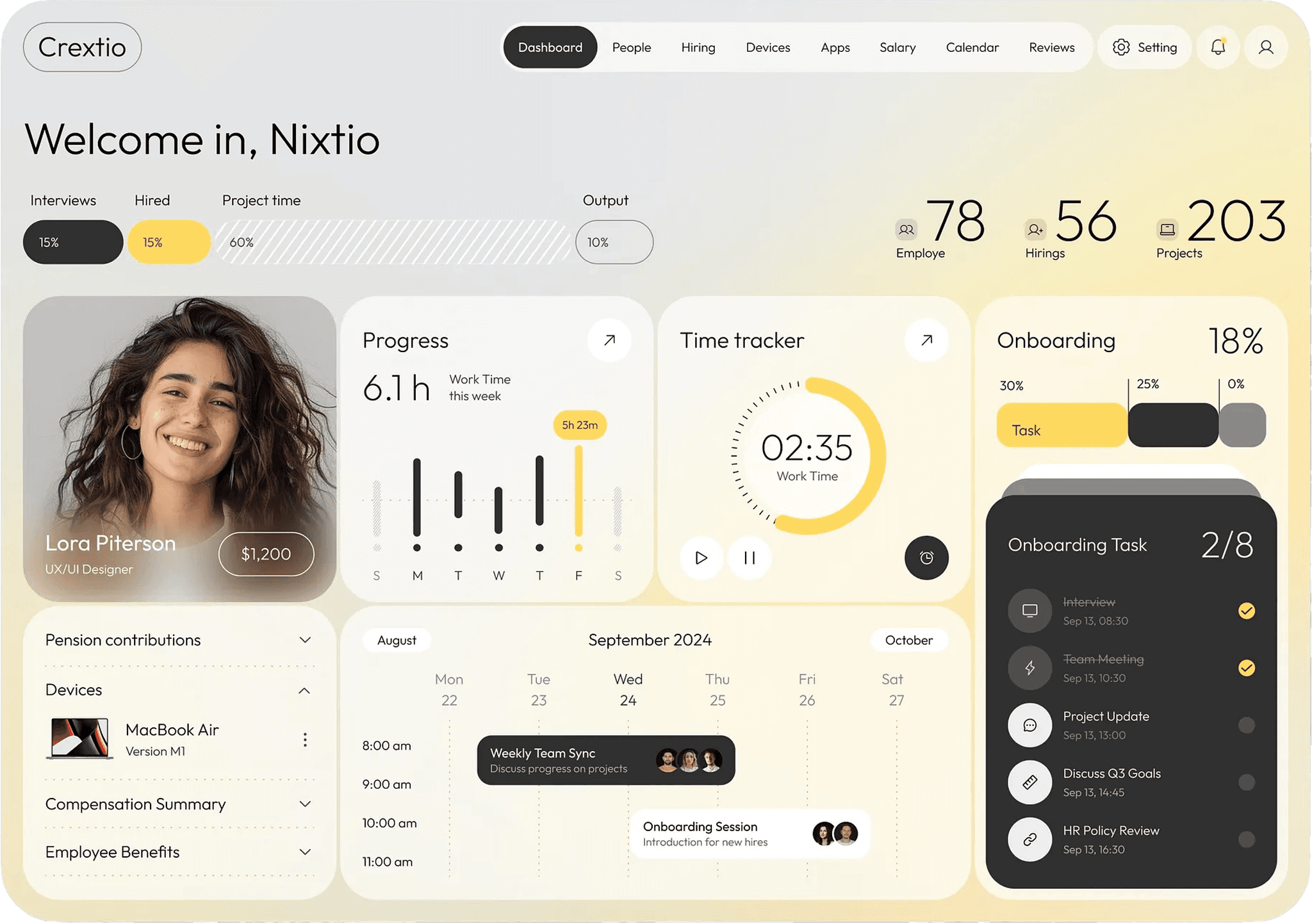 Product dashboard preview